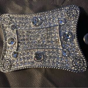 Harley Davidson belt vintage 100% leather black studded y2k crystal buckle